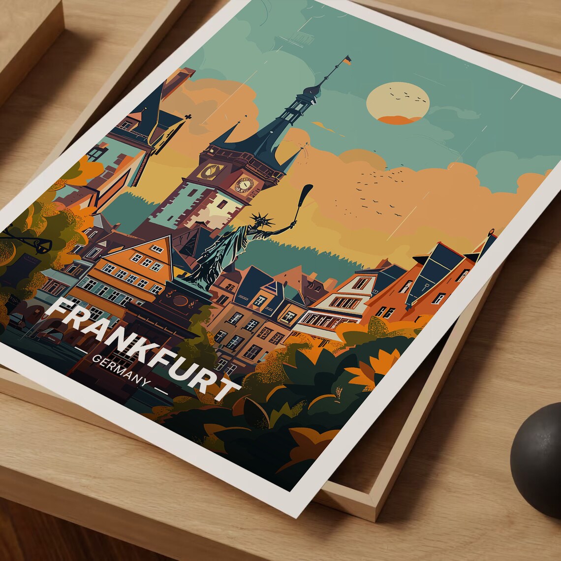 Frankfurt Travel Poster, Germany Cityscape Wall Art - Image 3