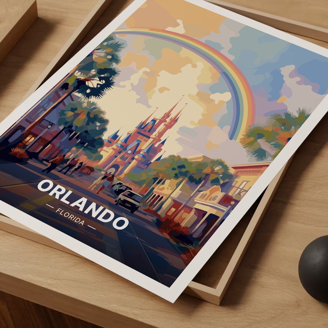 Orlando Travel Poster, Mid-Century Modern Decor - Image 3