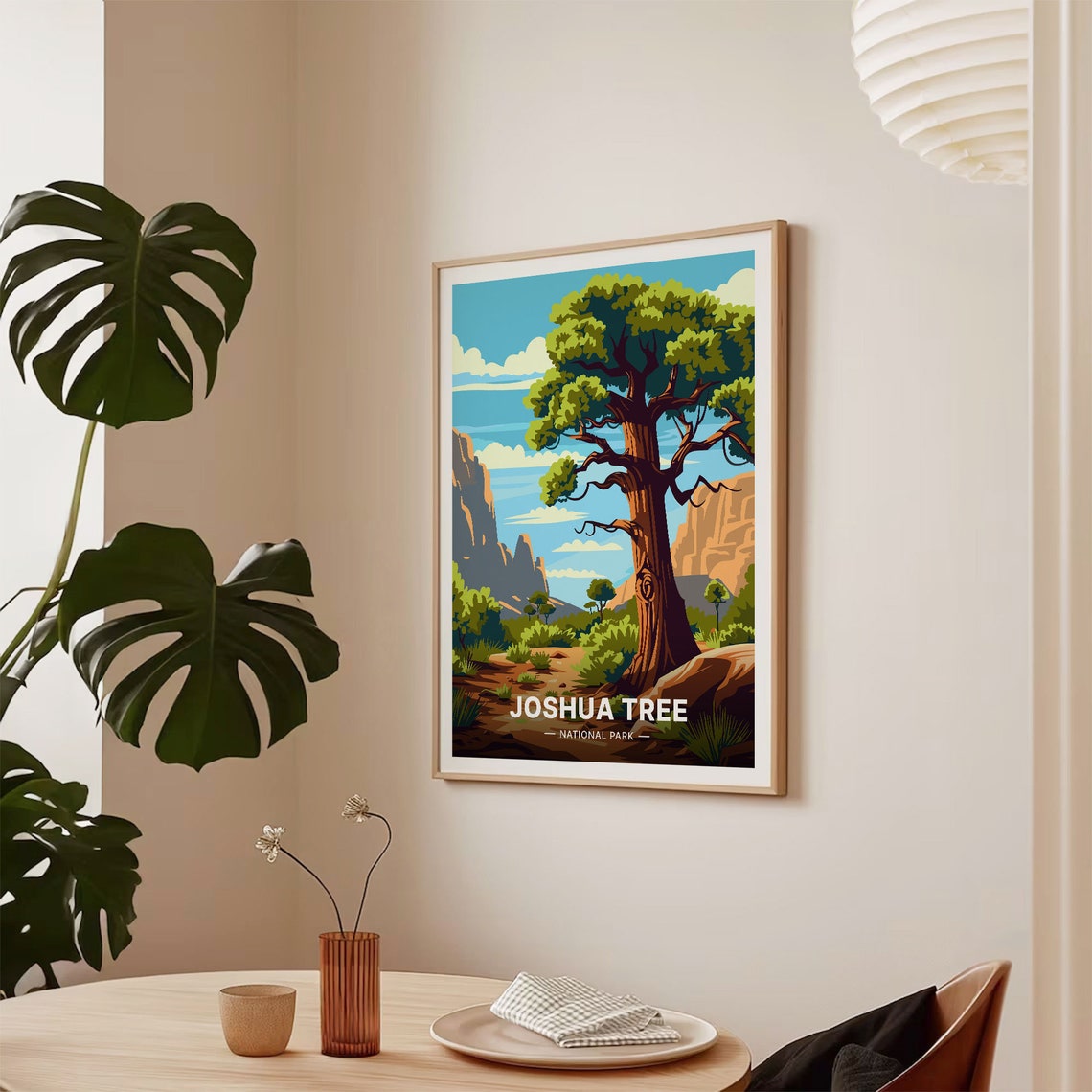 Joshua Tree National Park Travel Poster Desert Landscape Nature Art - Image 2