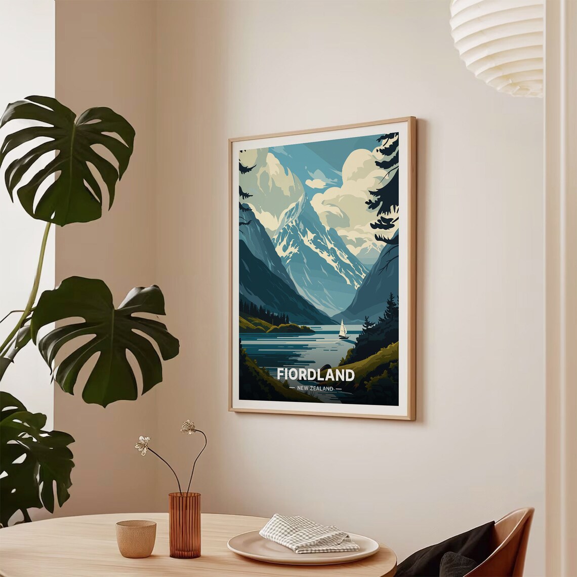 Fiordland National Park Poster New Zealand Scenic Travel Art Home Office Wall Decor Gift For Travel Enthusiasts C20 1430 - Image 2