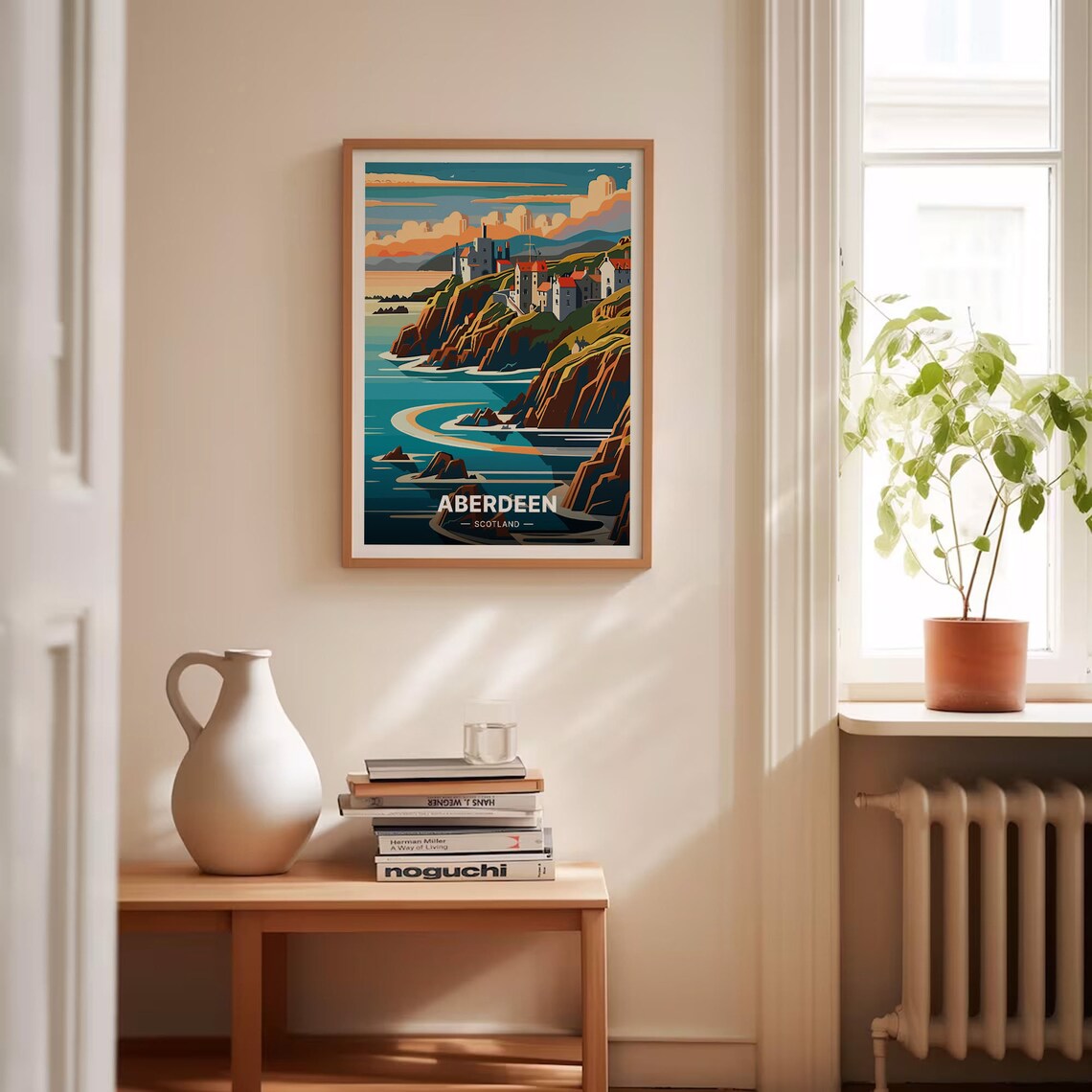 Aberdeen Scotland Cityscape Travel Poster - Image 4