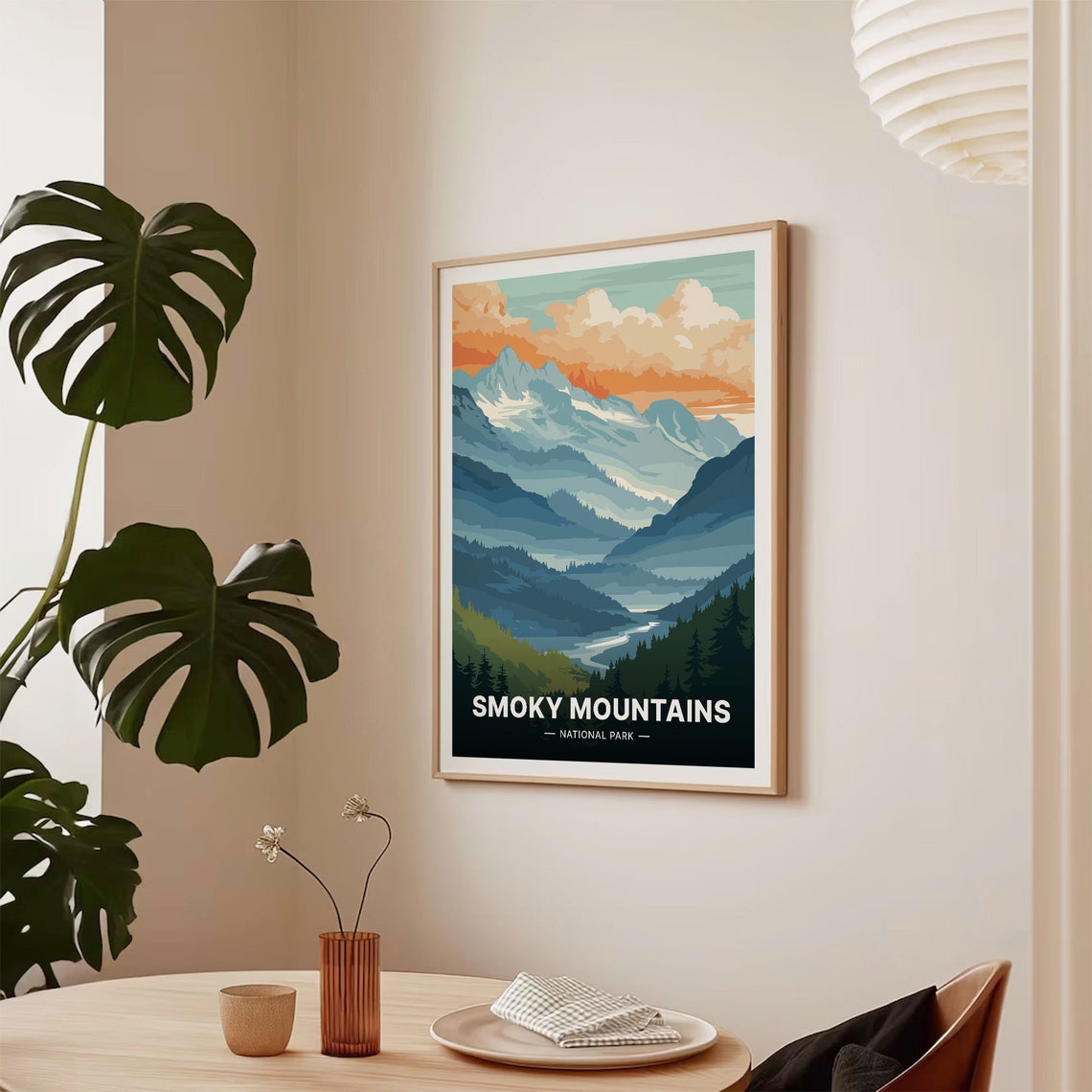 Great Smoky Mountains National Park Travel Poster Sunset Art - Image 2