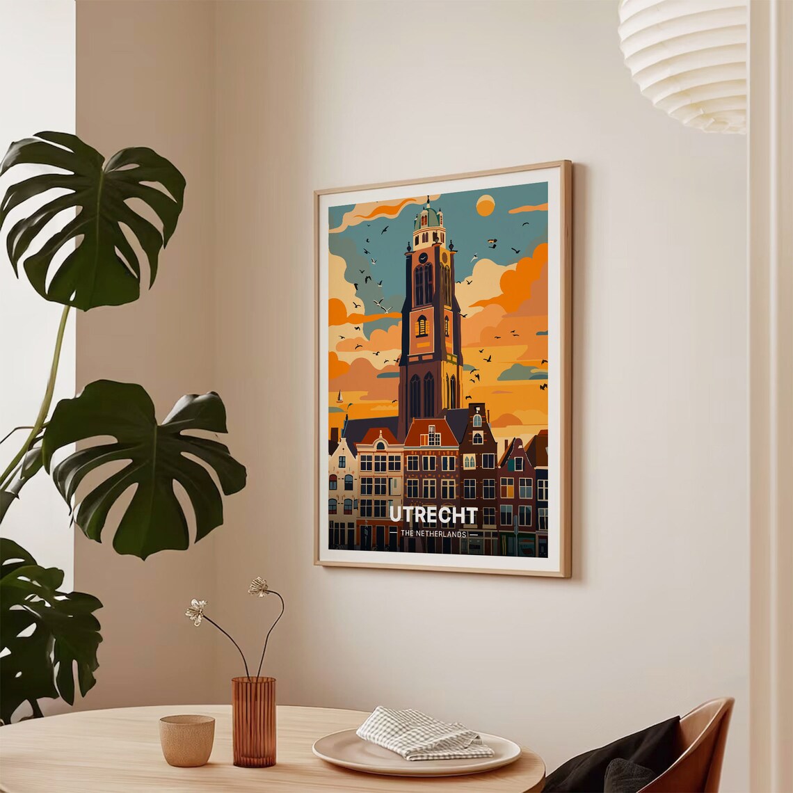 Utrecht Cityscape Travel Poster, Modern Wall Art - Image 2