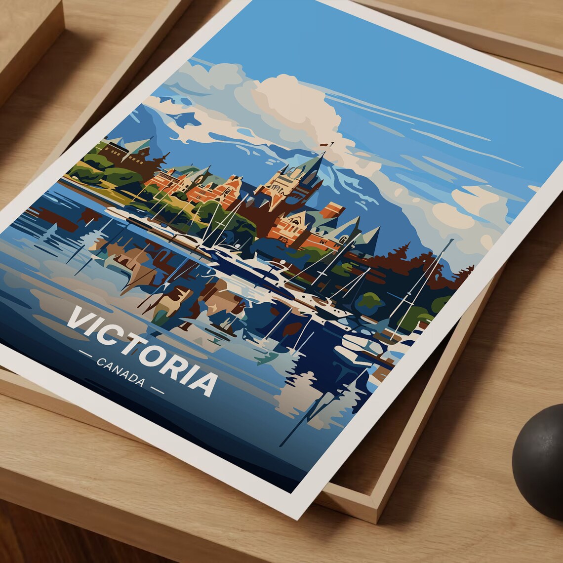 Victoria Travel Poster, Canada Landscape Art Print - Image 3