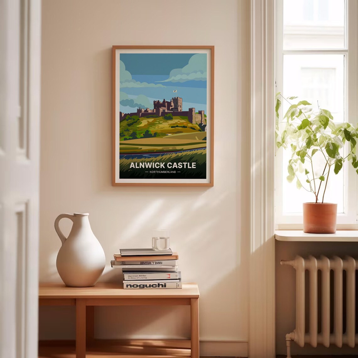 Alnwick Castle Northumberland England Landmark Travel Poster - Image 4