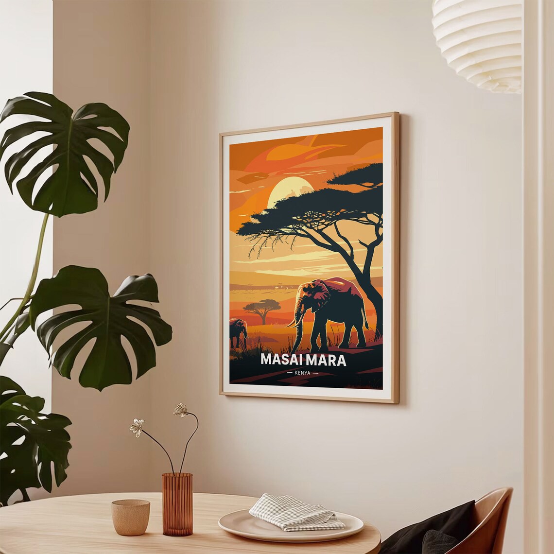 Masai Mara National Park Kenya Safari Travel Poster - Image 2