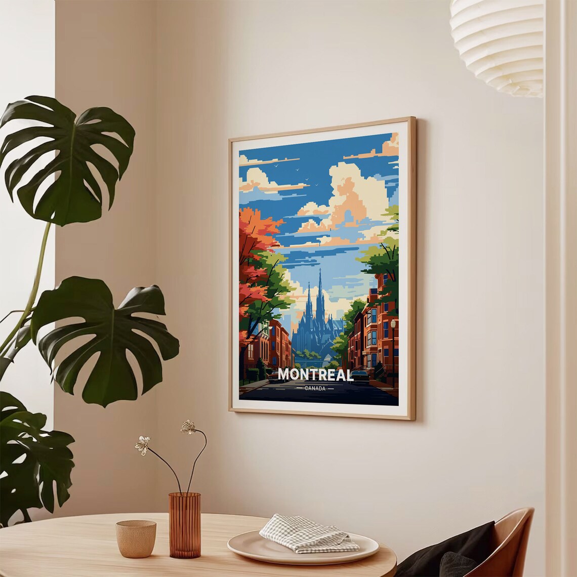 Montreal Travel Poster, Canada Cityscape Art Print - Image 2