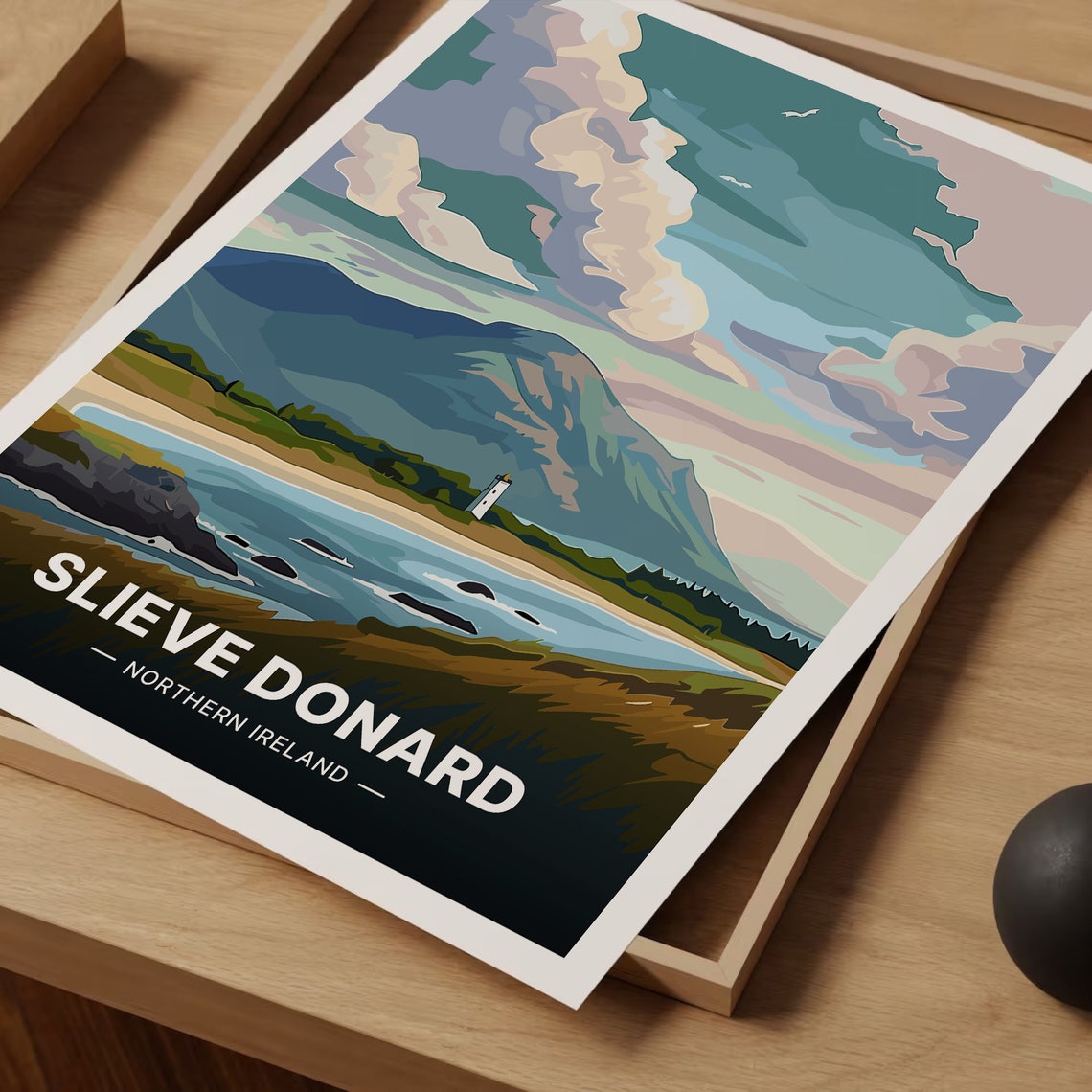 Slieve Donard Northern Ireland Mountain and Coastal Landscape Poster - Image 3