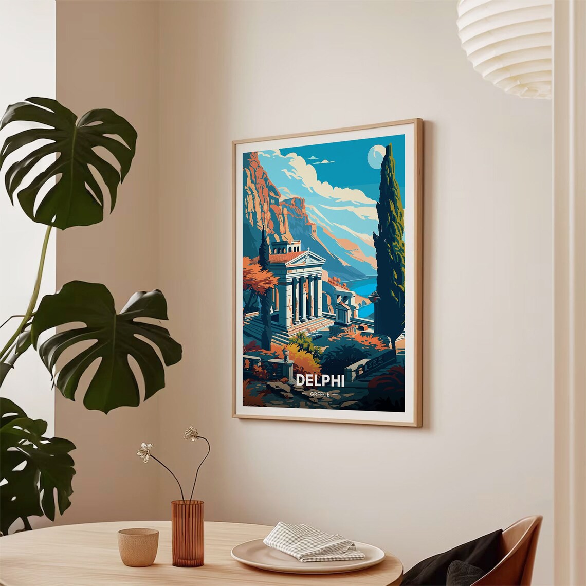 Delphi Greece Travel Poster, Scenic Landscape Art - Image 2