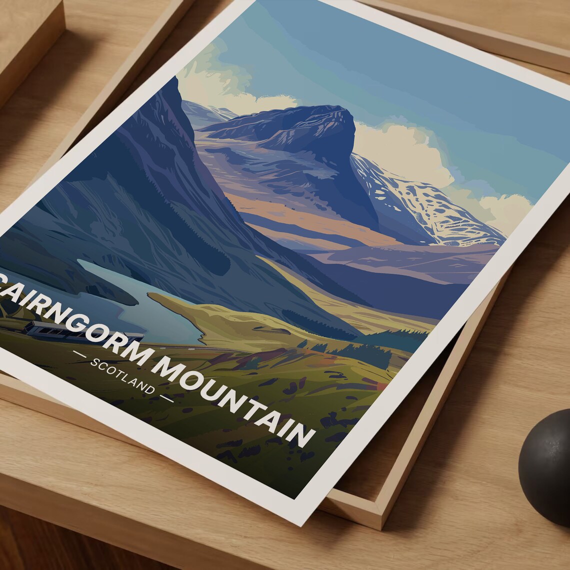Cairngorm Mountain Travel Poster, Scottish Highlands Decor - Image 3