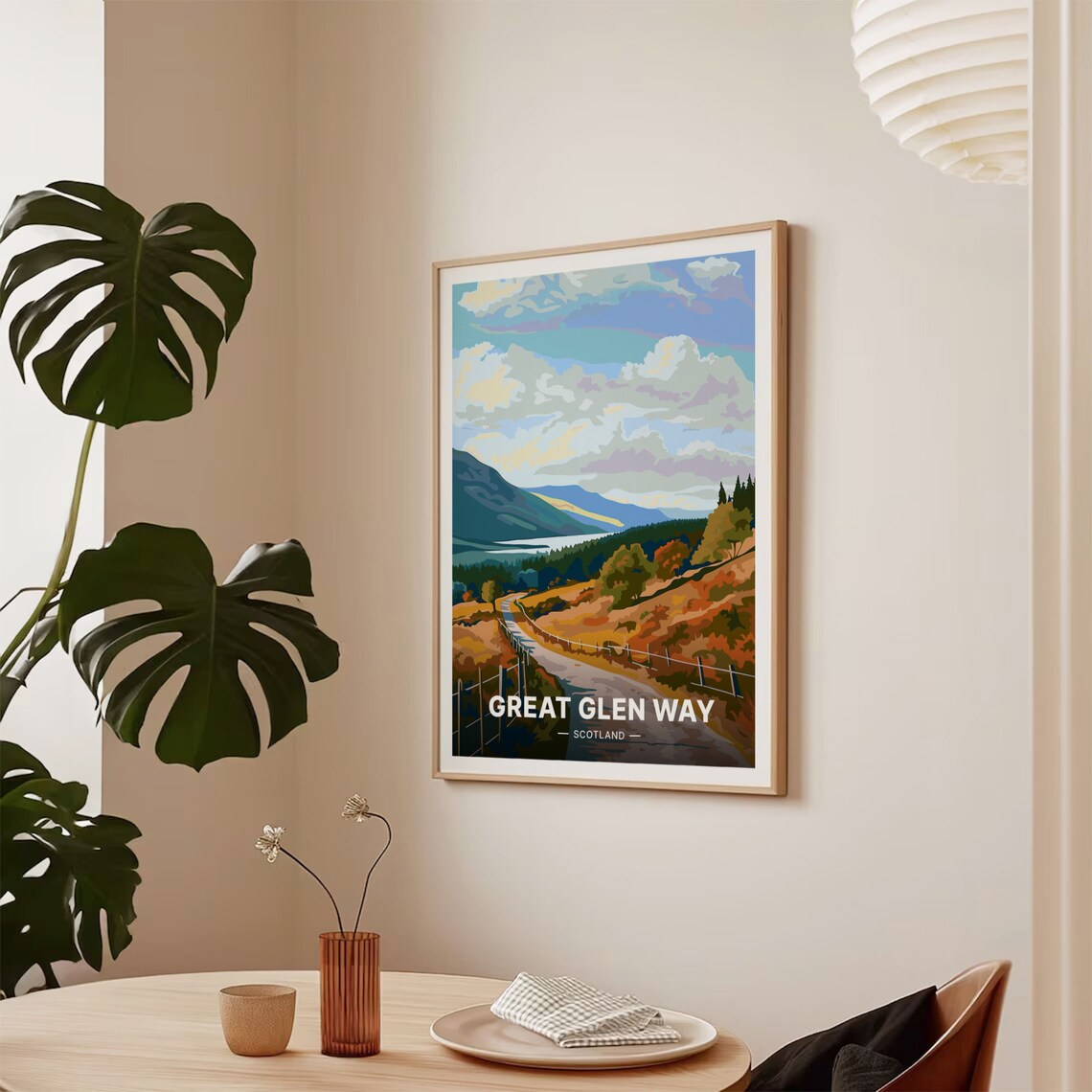 Great Glen Way Scotland Hiking Trail Highland Valley Travel Poster - Image 2