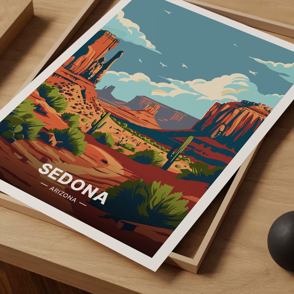 Sedona Arizona Travel Poster, Scenic Desert Landscape - Image 3