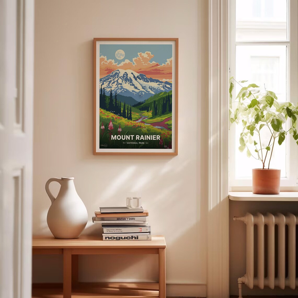 Mount Rainier National Park Travel Poster, Washington - Image 4