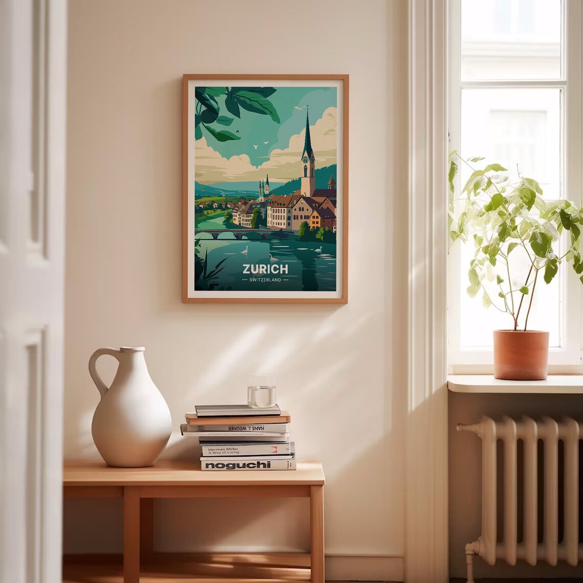 Zurich Cityscape Travel Poster, Switzerland Travel Poster - Image 4