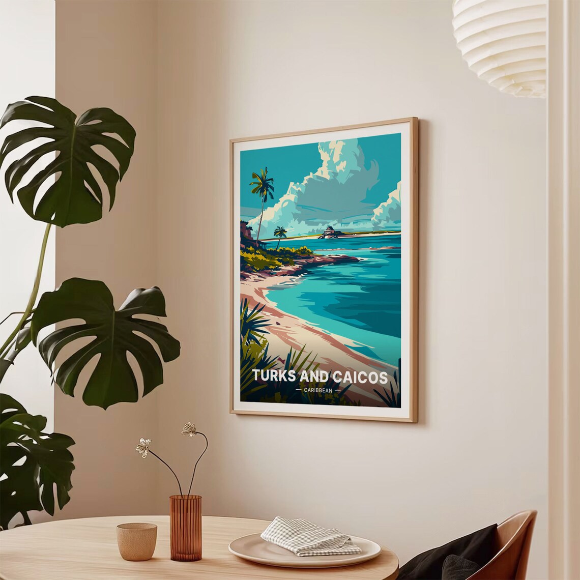 Turks And Caicos Travel Poster, Caribbean Island - Image 2
