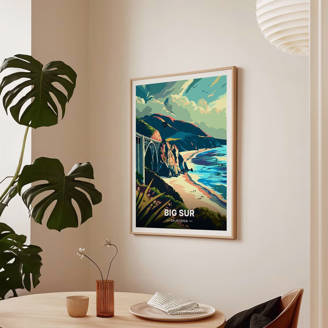 Big Sur California Bixby Creek Bridge Coastline Travel Poster - Image 2