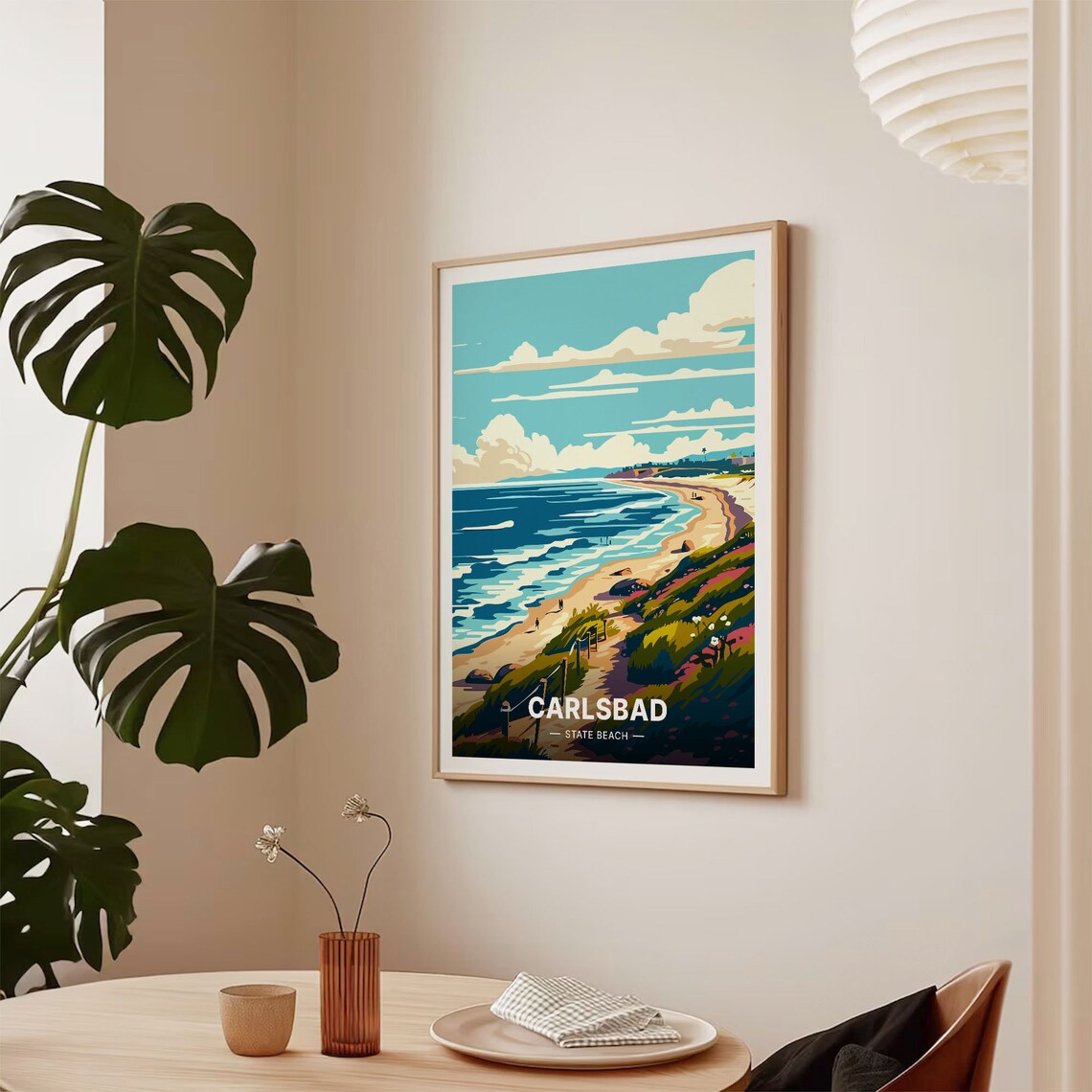 Carlsbad Travel Poster, Coastal Decor Art Print - Image 2