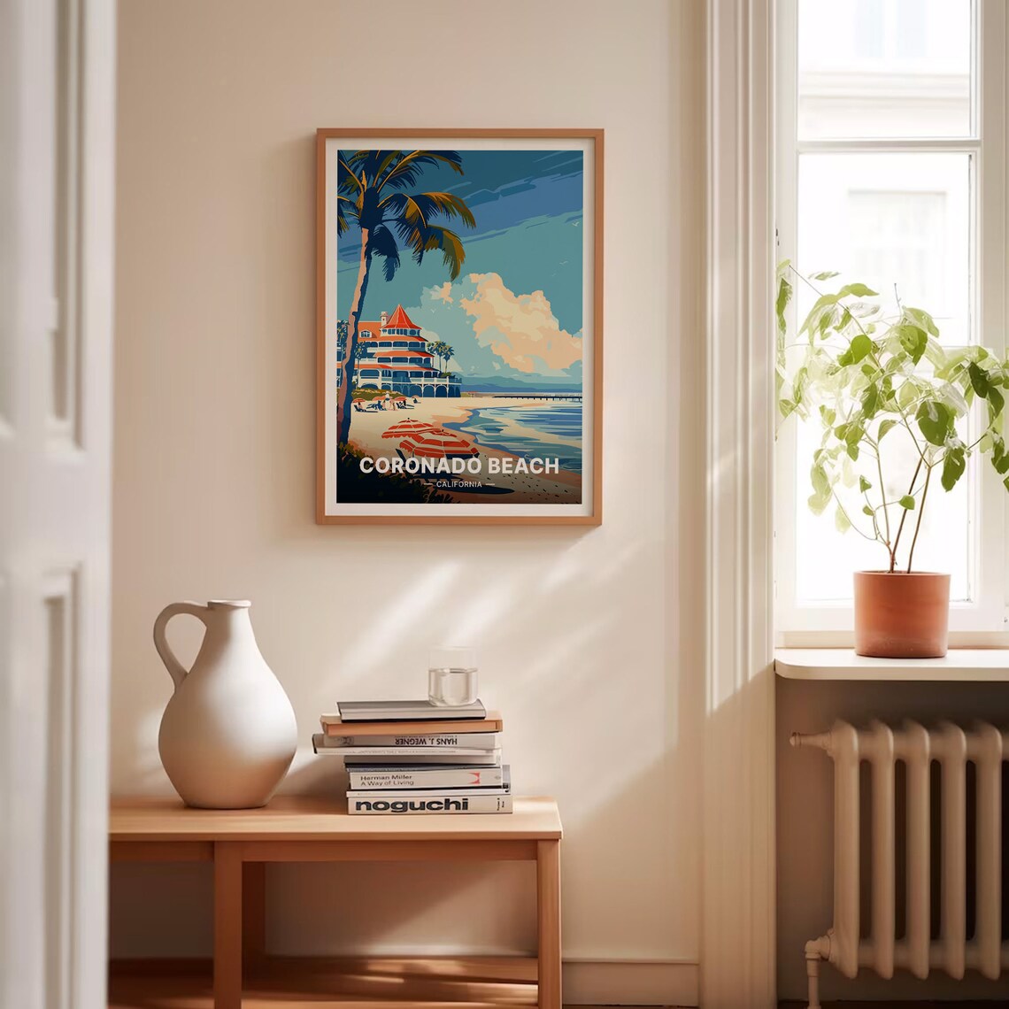 Coronado Beach Travel Poster, California Coastal Art Print - Image 4
