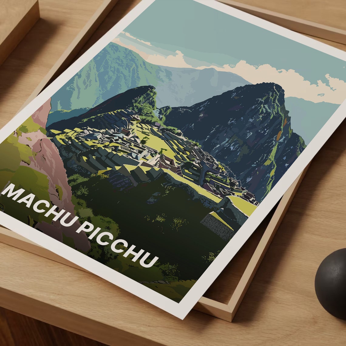 Machu Picchu Peru Ancient Inca Citadel Mountain Ruins Travel Poster - Image 3