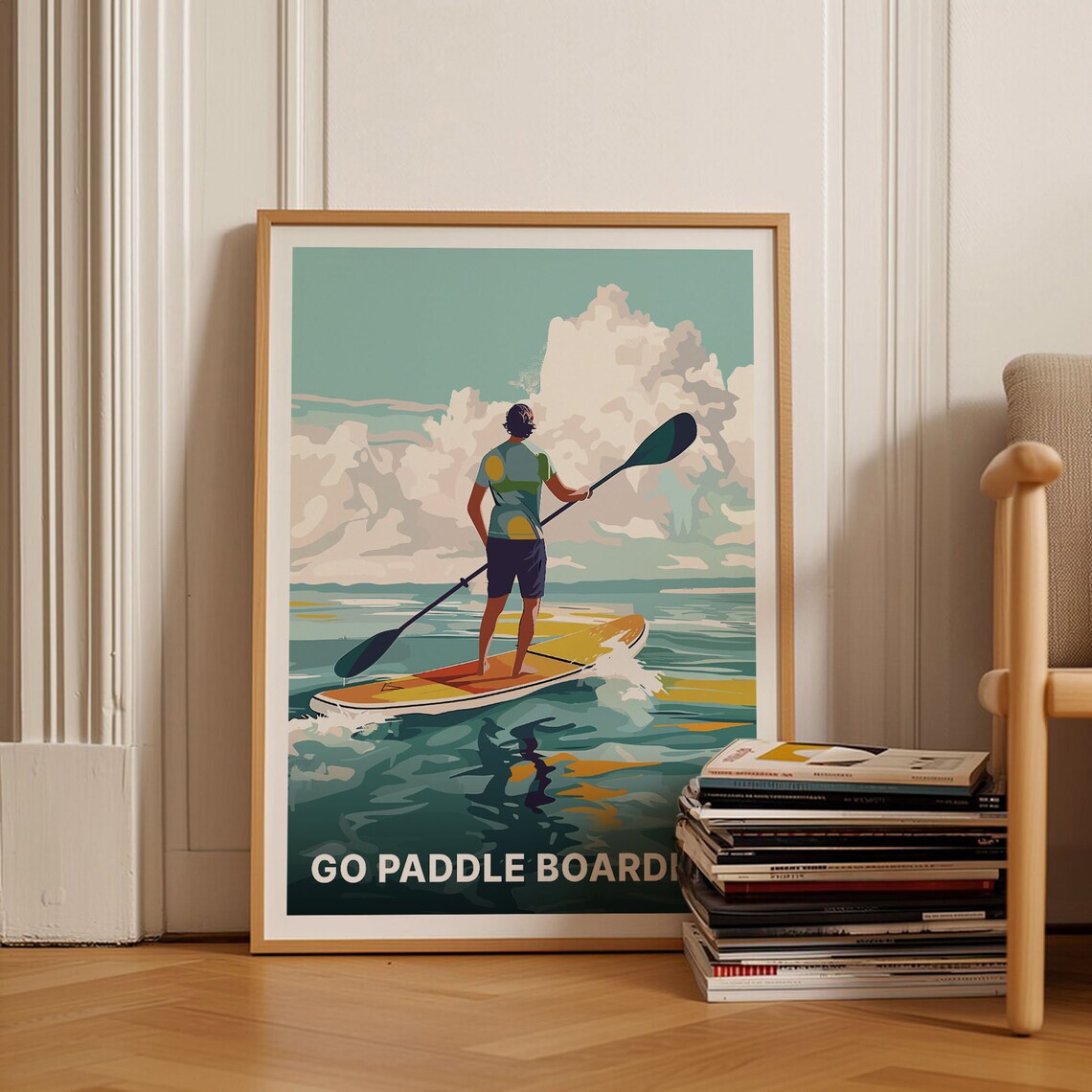 Go Paddleboarding Sunset Paddleboard Ocean Adventure Sports Poster