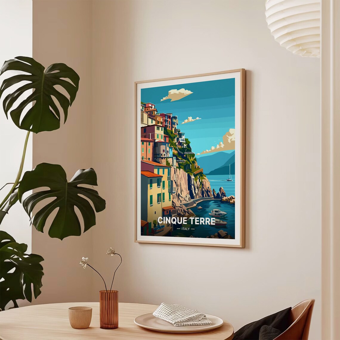 Cinque Terre Italy Colorful Cliffside Fishing Village Travel Poster - Image 2