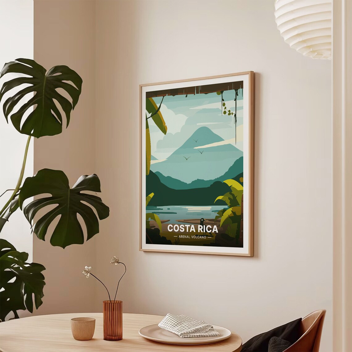 Costa Rica Arenal Volcano Lake Jungle Toucan Rainforest Poster - Image 2