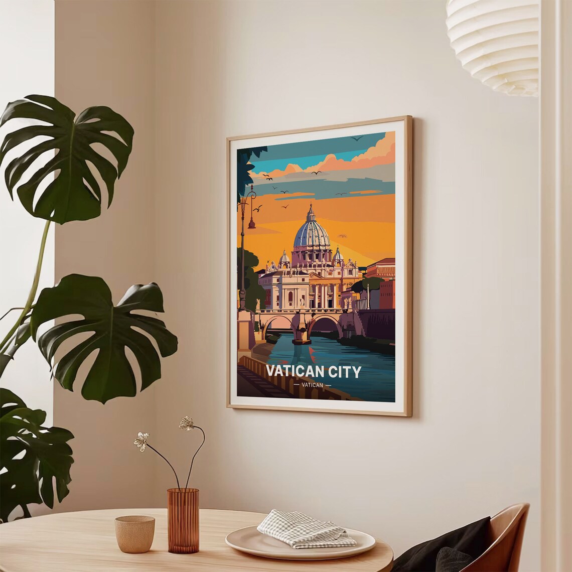 Vatican City Travel Poster, Rome Italy Art Print - Image 2