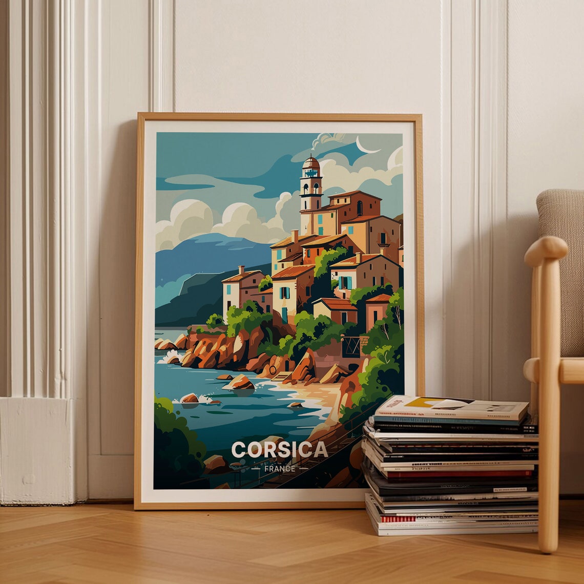 Corsica Travel Poster France Landscape Art Home Decor Travel Lover Gift Wall Art For Living Room Office Decor C20 1110