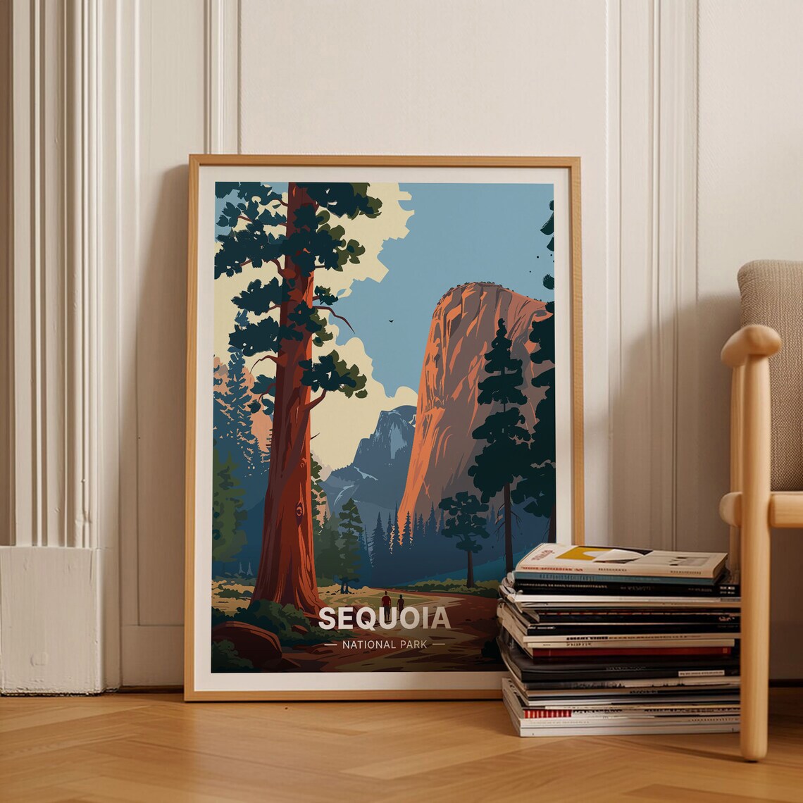 Sequoia National Park Vintage Travel Poster