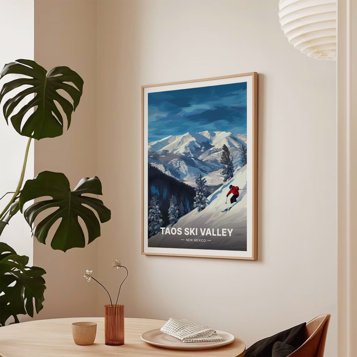 Taos Ski Valley Retro Travel Poster, New Mexico - Image 2