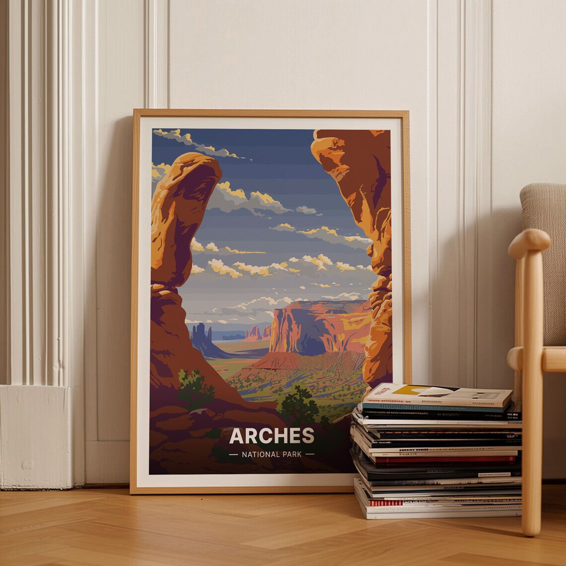 Arches National Park Retro Travel Poster Print
