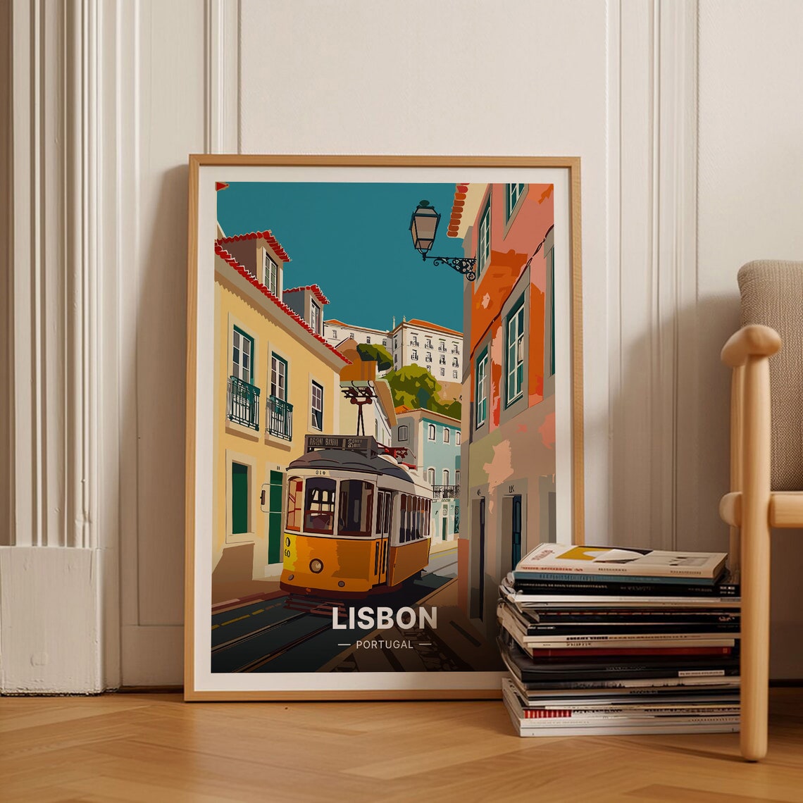 Lisbon Cityscape Inspired Art Print