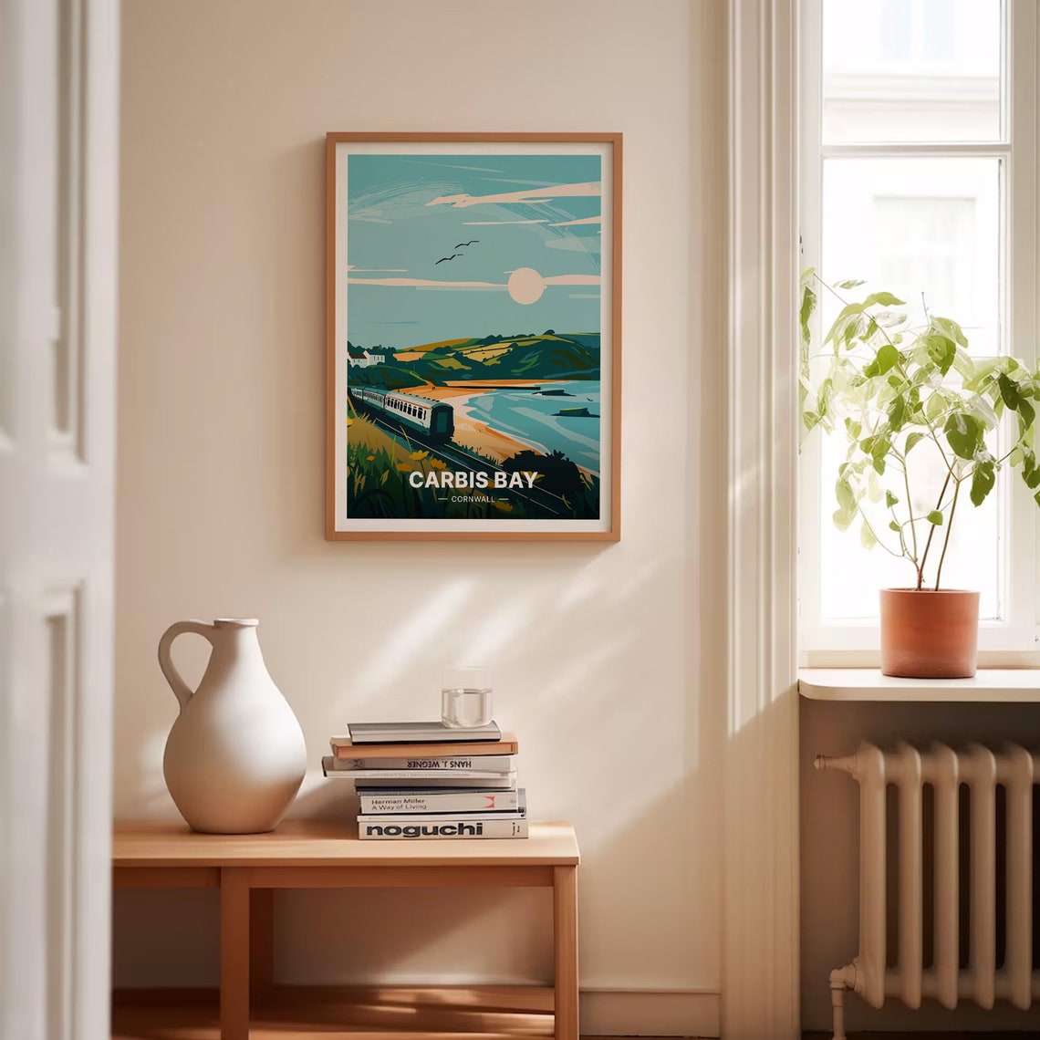 Carbis Bay Cornwall Vintage Travel Poster Coastal Railway Train Art - Image 4