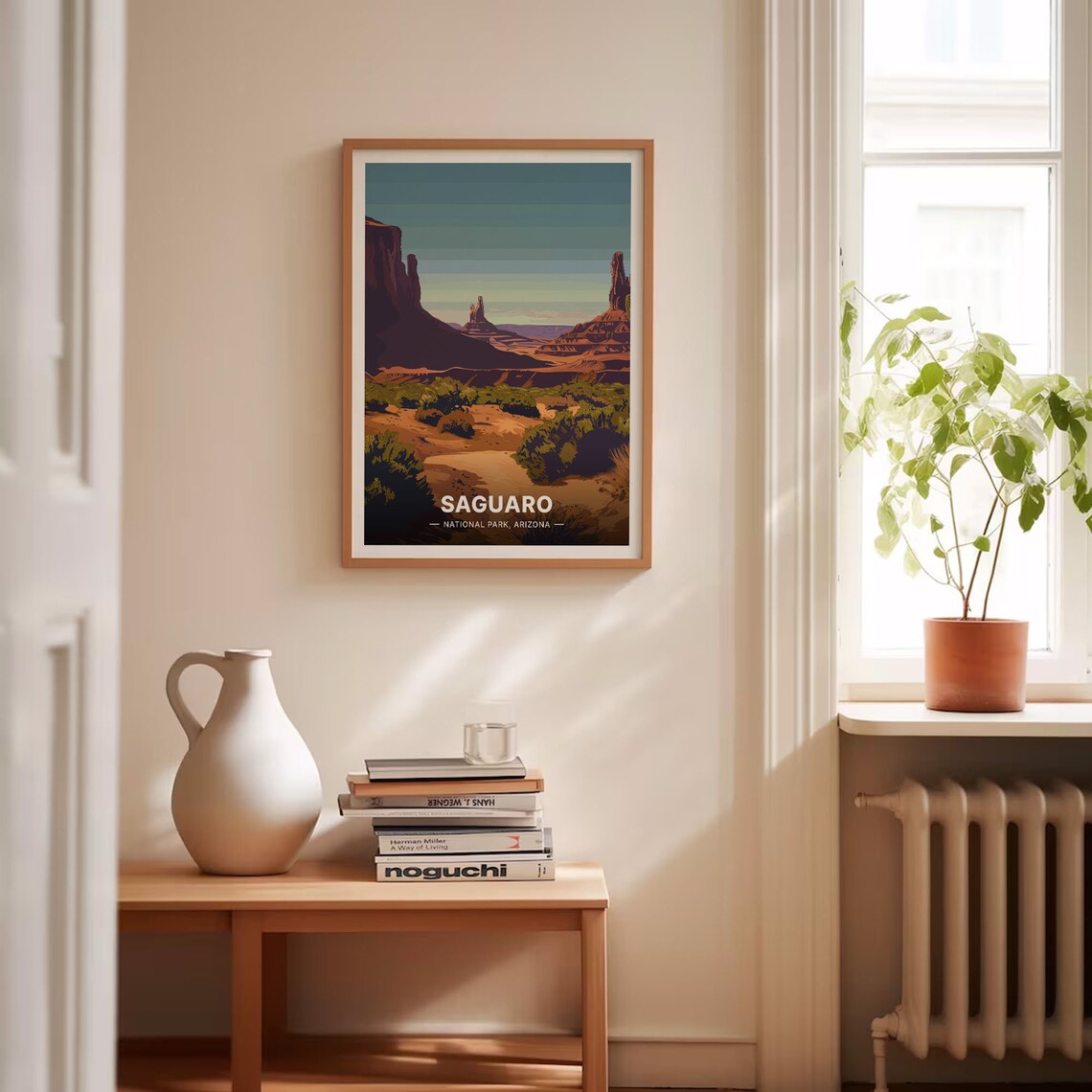 Saguaro National Park Arizona Desert Buttes Sunset Art Poster - Image 4