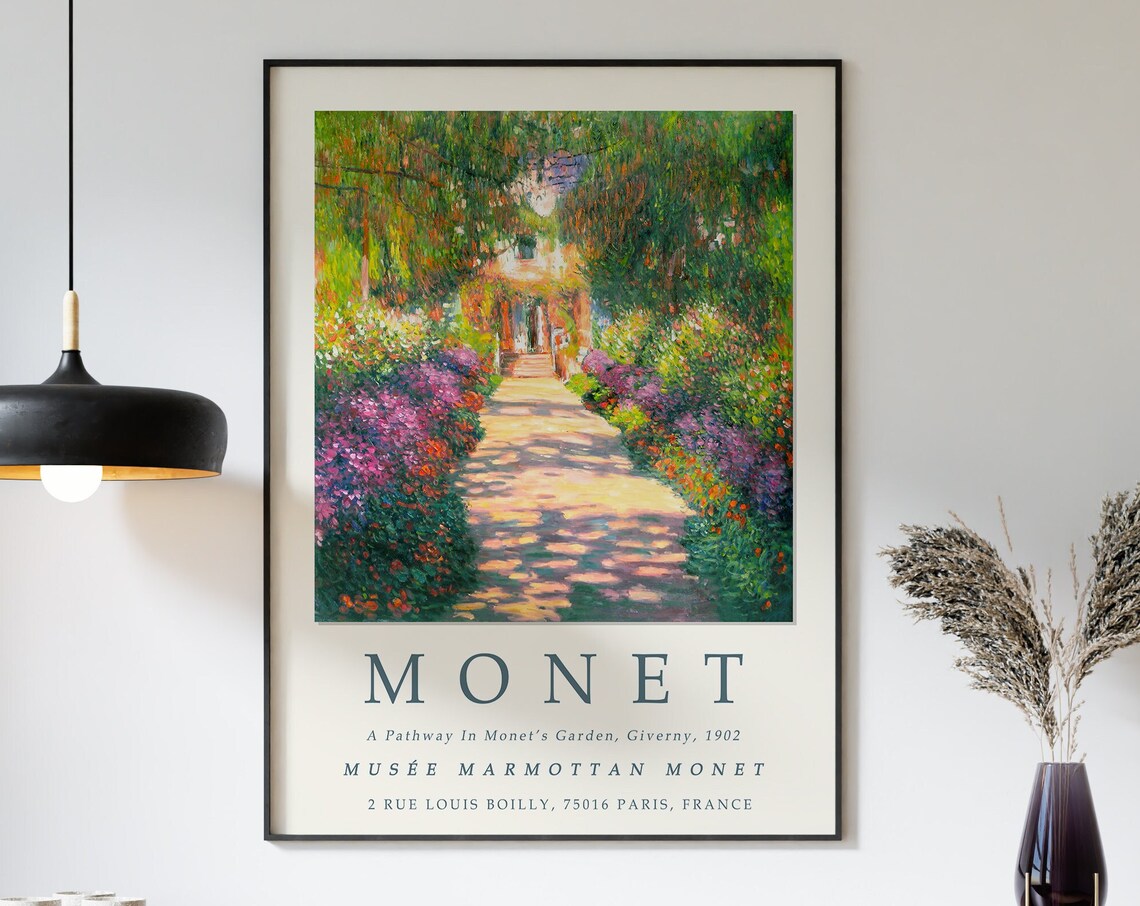 Claude Monet Exhibition Poster, Vintage French Home Decor - Image 3