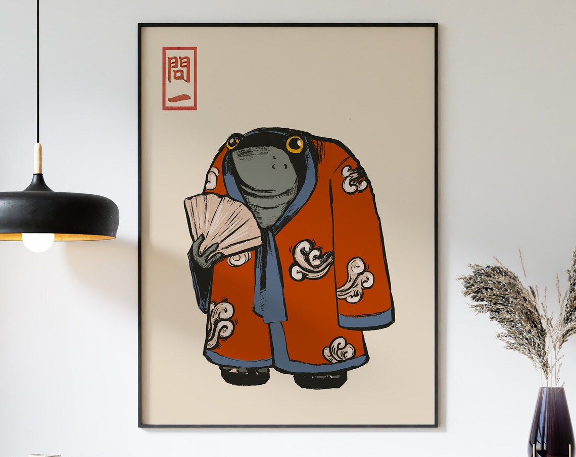 Matsumoto Hoji Frog Vintage Poster Print