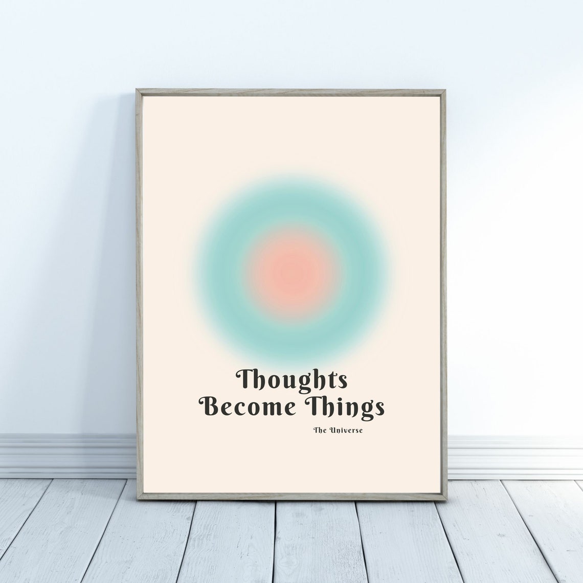 Thoughts Become Things Universe Aura Manifestation Quote Poster - Image 4