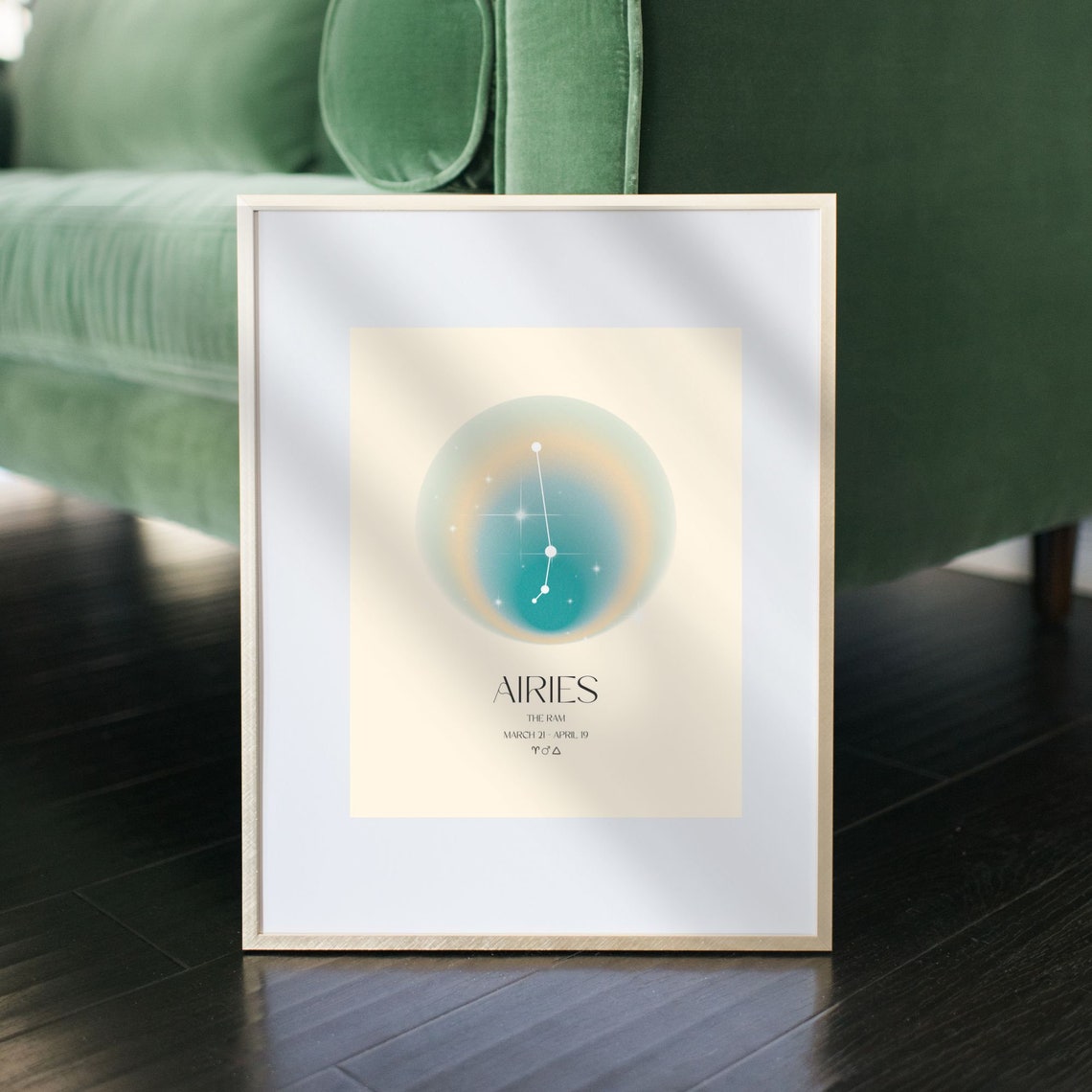 Aries The Ram Star Sign Constellation Gradient Aura Wall Art - Image 4