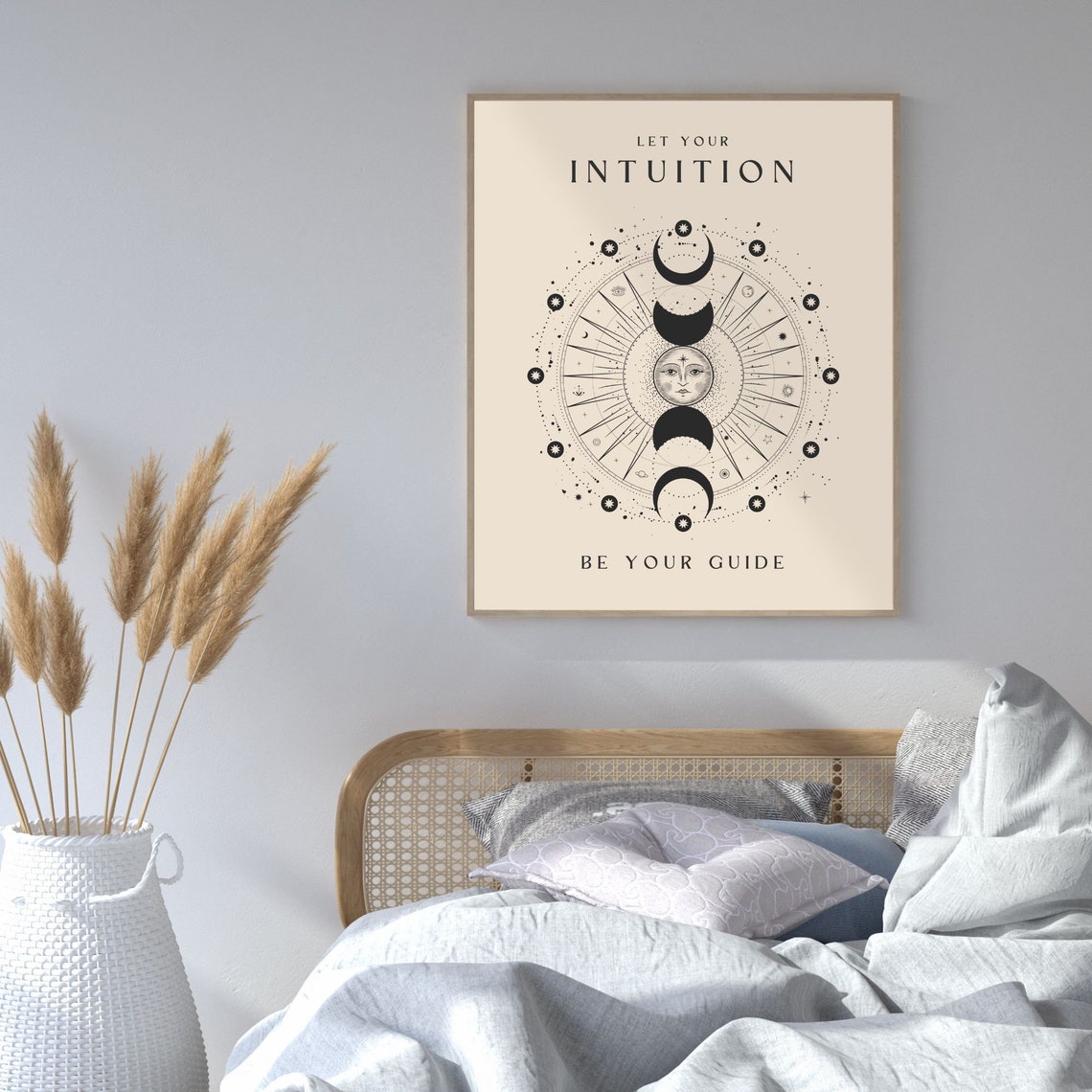 Let Your Intuition Be Your Guide Celestial Moon Phases Poster - Image 2