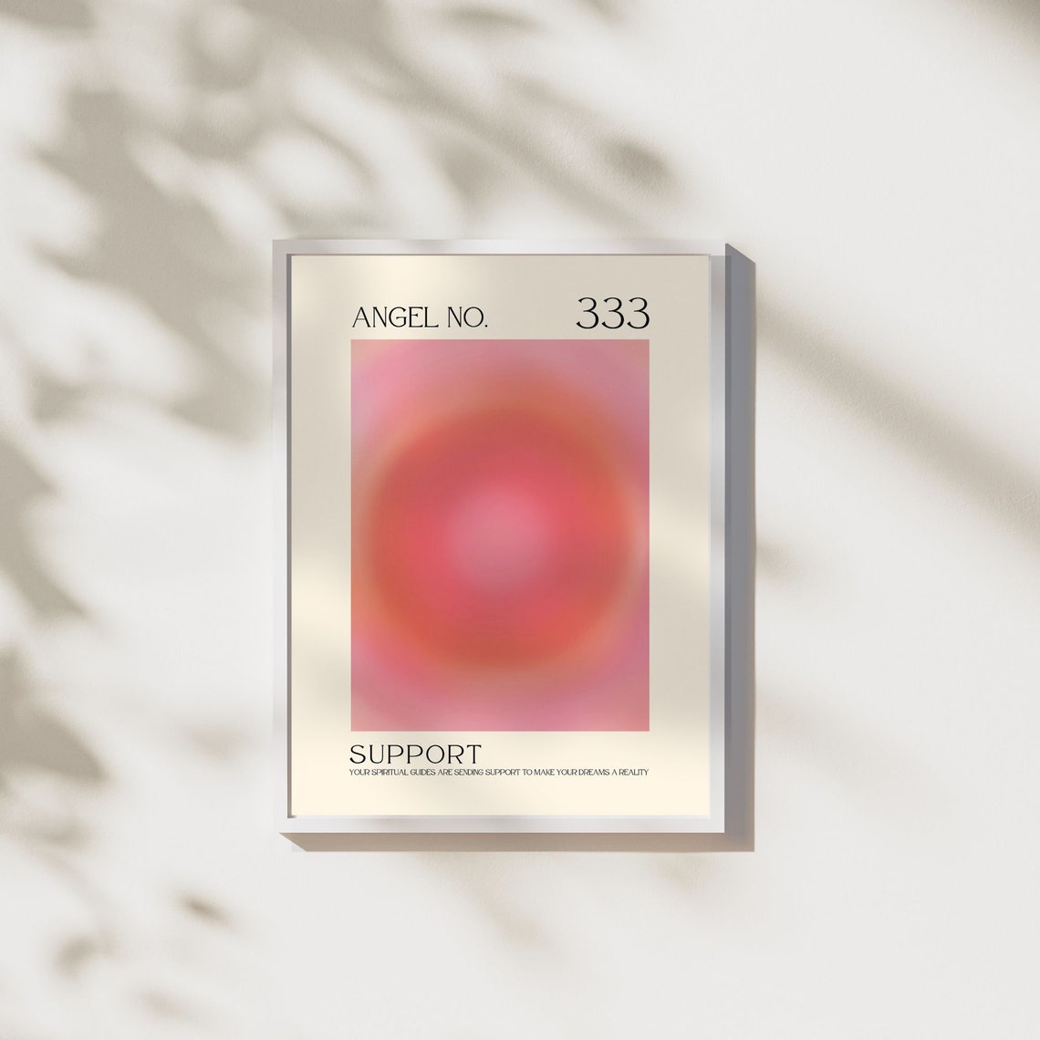 Angel Number 333 Spiritual Aura Poster Colourful Art Print Angel Number Wall Art Energy Wall Art Spiritual Poster - Image 4
