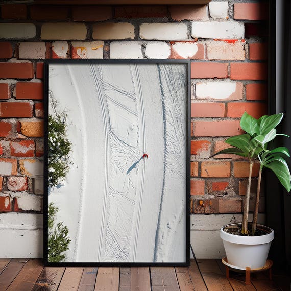 Vintage Apres Ski Photo Print Lodge Wall Decor