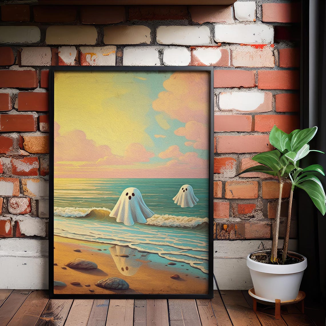 Summerween Print Set Coastal Halloween Vintage Art
