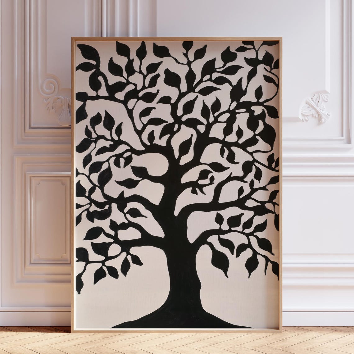 Abstract Tree Of Life Wall Art Print Neutral Zen Painting