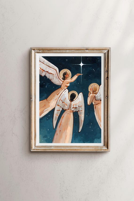 A Thrill Of Hope, Nativity Scene Art Print
