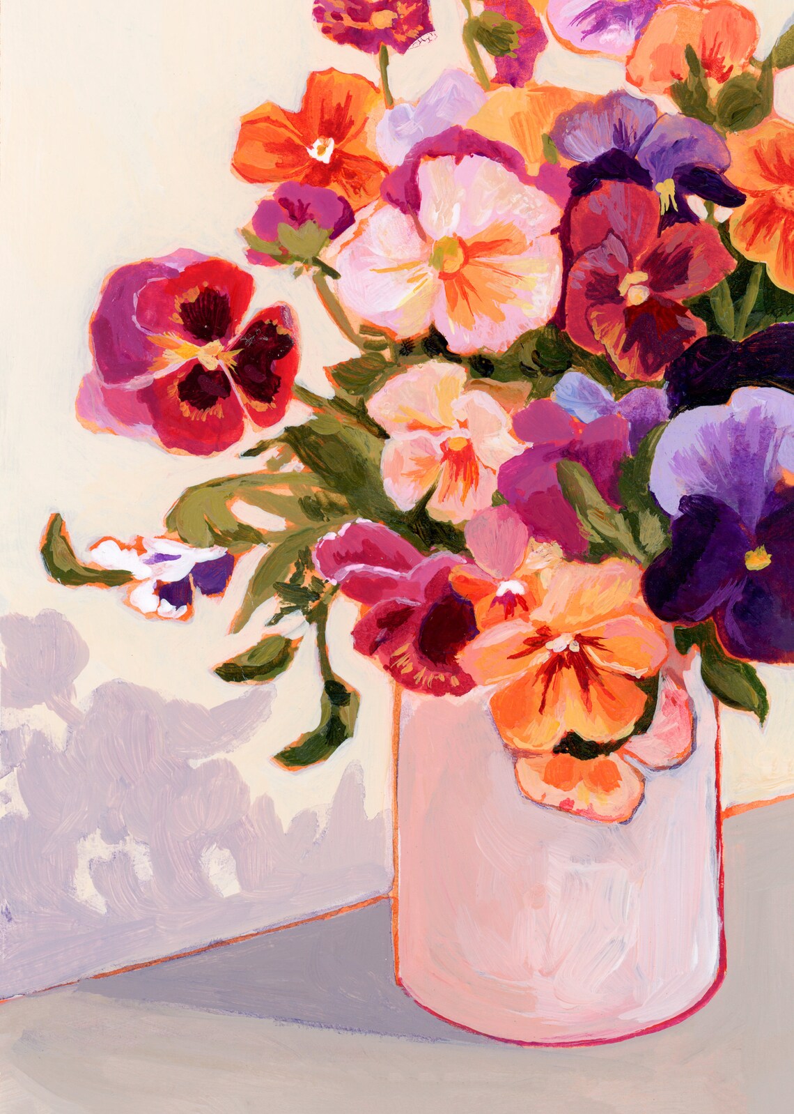 Pansy Print, Floral Art Print - Image 2