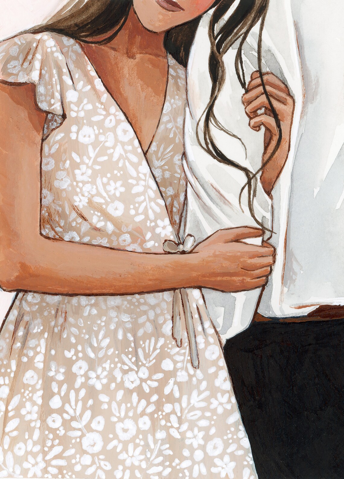 Leaning On You Marriage Art Print, Wedding Gift - Image 2