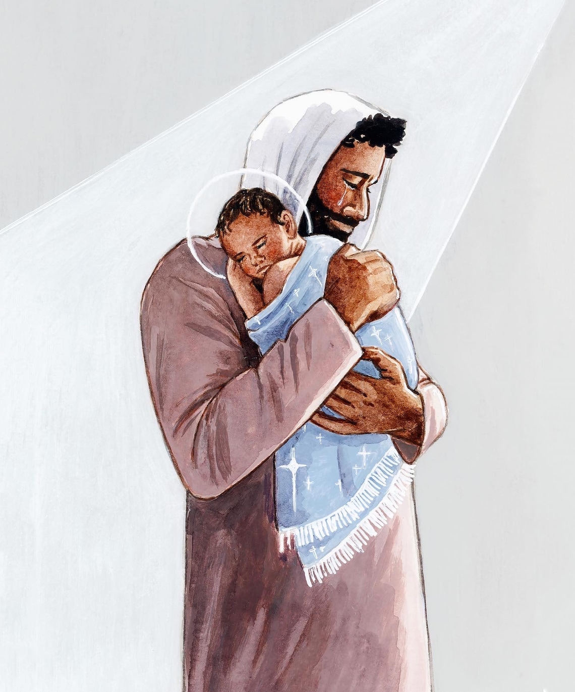 Son Of My Heart Jesus And Joseph, Nativity Art Print - Image 2