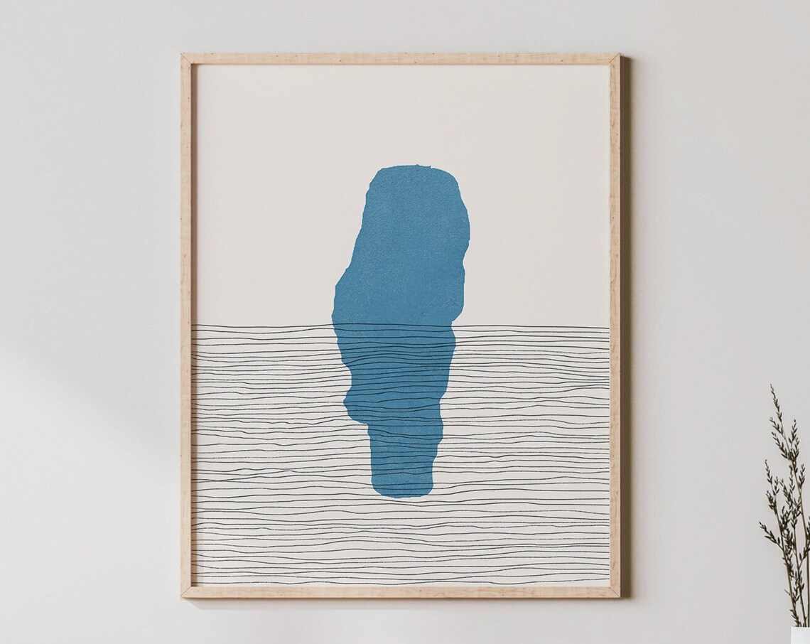 Bear Lake Art Boho Print Idaho Lakehouse Decor Wall Map