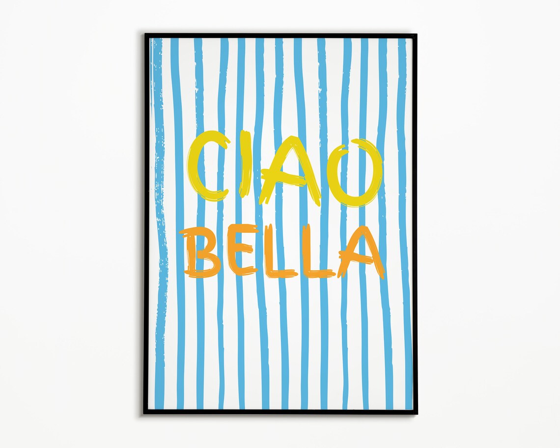 Ciao Bella Italian Art Print, Minimalist Home Decor - Image 2