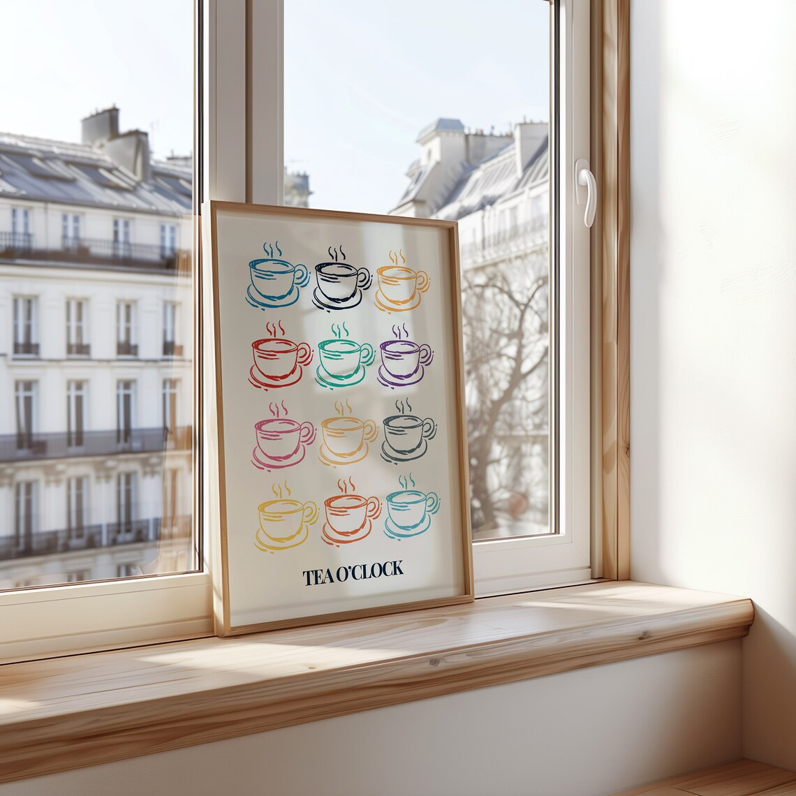 Tea Oclock, Modern Kitchen Art for Tea Lovers - Image 2